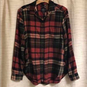 Red and green super soft flannel, good condition